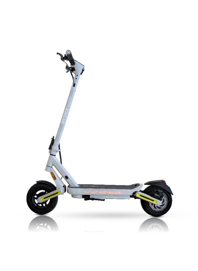 MYTOYS سكوتر كهربائي Mytoys MT565 بقوة 1200 واط، سكوتر كهربائي عالي السرعة للبالغين، يصل إلى 65 كم/س، مدى 30-35 كم، بطارية 13Ah، فرامل قرصية مزدوجة، أضواء LED ومؤشرات انعطاف، أوضاع سرعة متعددة - Image 2